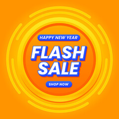 Flash sale poster promo background design template