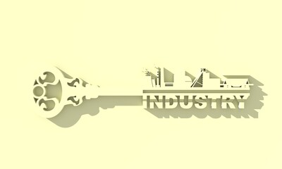 Industrial icons as part of ancient key