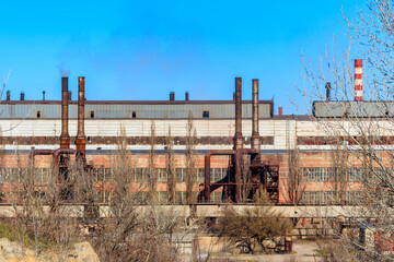 Fototapeta na wymiar Industrial view of the old factory