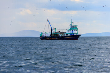 Fishing trawler at the Black sea in Bulgaria