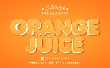 Orange Juice Editable Text Effect