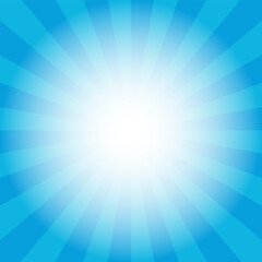 青色の集中線背景イラスト