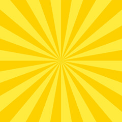 黄色の集中線背景イラスト