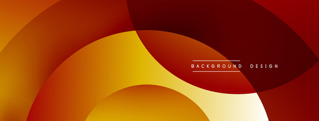 Fototapeta premium Abstract overlapping lines and circles geometric background with gradient colors