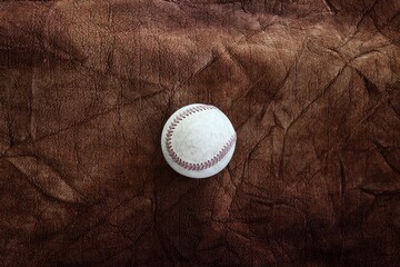Baseball on old brown background
