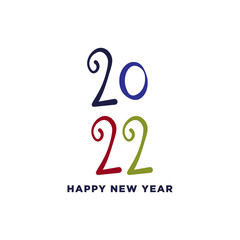 Happy new year 2022. Abstract 2022 Happy New Year Logo Concept