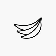 banana, fruit line icon design concept