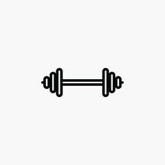 Gym, fitness,  bodybuilding line icon design concept