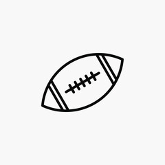 Rugby, American football line icon design concept