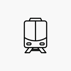 Train, locomotive line icon design concept