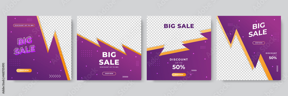 Poster trendy editable template for social networks post, vector illustration. design backgrounds for socia