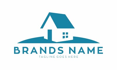 Simple house illustration vector logo