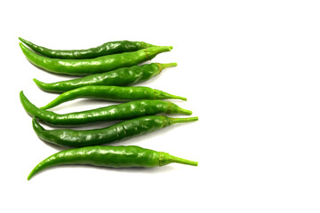 白背景の青唐辛子
Green pepper on white background