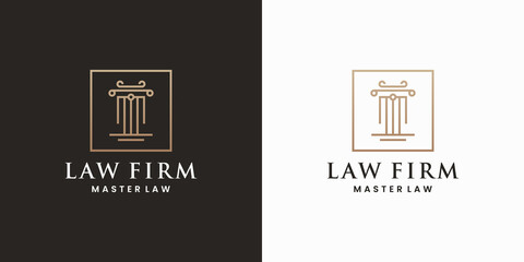 law firm, pillar justice logo design inspiration