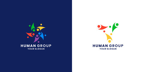 human group logo design for community