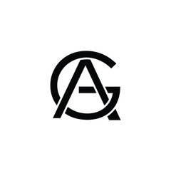 alphabet letters monogram icon logo AG or G - obrazy, fototapety, plakaty