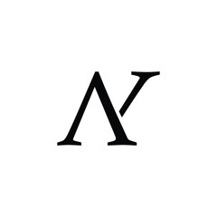 AY Letter Logo Design with Creative Modern Trendy Typography and Black Color