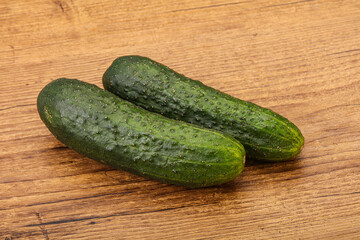 Ripe organic natural green cucumber