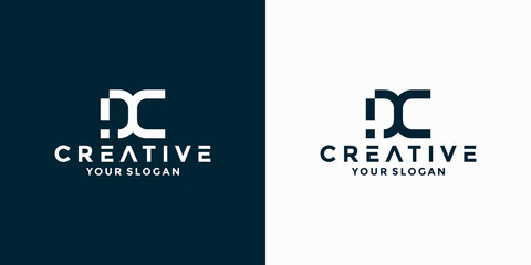 DC logo design for company initials identity
