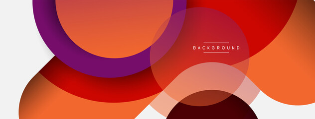 Circle and round shapes abstract background. Vector illustration for wallpaper banner background or landing page