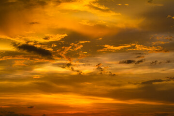 clouds in light of sunset