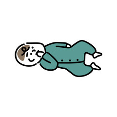 指しゃぶりをする赤ちゃんのイラスト