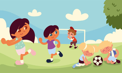 kids playing in the park