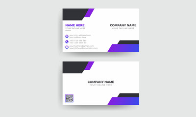 Double-sided luxury business card design template.