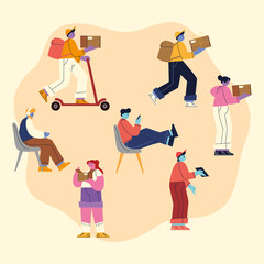 online shopping people