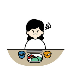 いただきます　こども　女の子　カラー