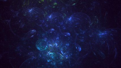 3D rendering abstract colorful fractal light background