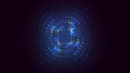 3D rendering abstract round light background