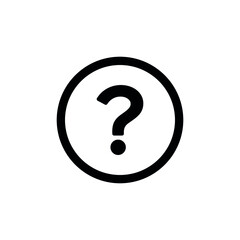 Question mark in speech bubble icon. Chat message icon. Question symbol in a circle. Vector pictogram reference.