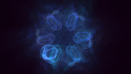 Obraz premium 3D rendering abstract round light background