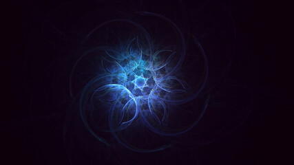 Obraz premium 3D rendering abstract round light background