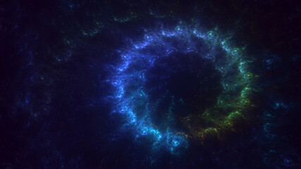 3D rendering abstract colorful fractal light background