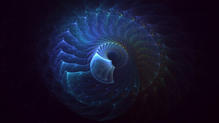 Obraz premium 3D rendering abstract colorful fractal light background