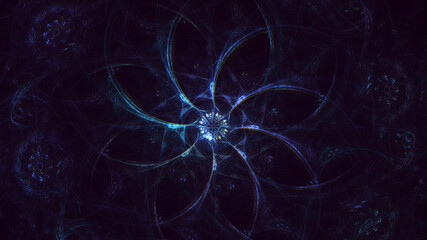 3D rendering abstract colorful fractal light background