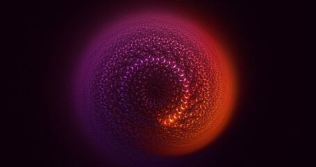 3D rendering abstract multicolor fractal light background