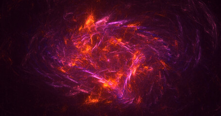 3D rendering abstract colorful fractal light background