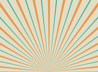 Sunlight retro horizontal faded background. red, blue and beige color burst background.