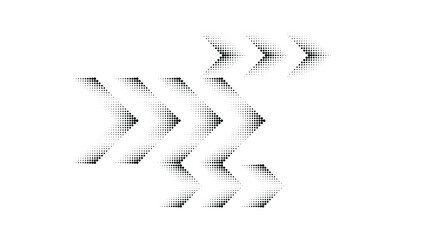 Linear halftone dots Design . Arrow elements for your design. vector illustration