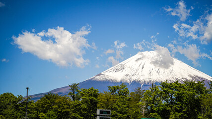 晴れた日の冬の富士山