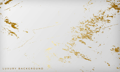 Luxury white and gold background with grunge marble texture.