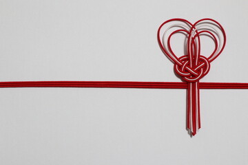 水引細工を用いた和風背景　のし紙風デザイン