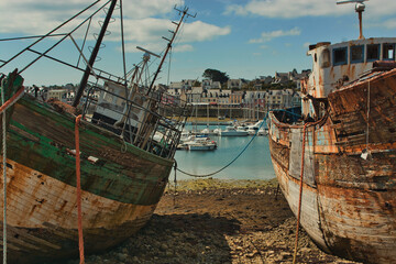 Ship on the Ship Cemetery in Brittany (Camaret Sur Mer)