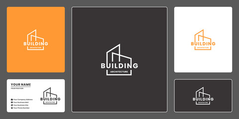 Building logo design with wordmark inspiration