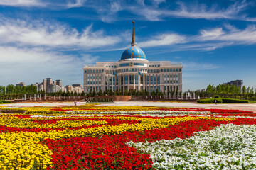 Fototapeta na wymiar The Ak Orda Presidential Palace, Kazakhstan, Nursultan.