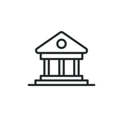 simple building icon on white background