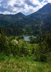 The lakes of colomers in the aran valley of the pyrenees